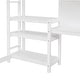 preview thumbnail 10 of 11, Multifunctional Design Loft Bed with Shelves, Desk and Board, Maximized space, Full size, White