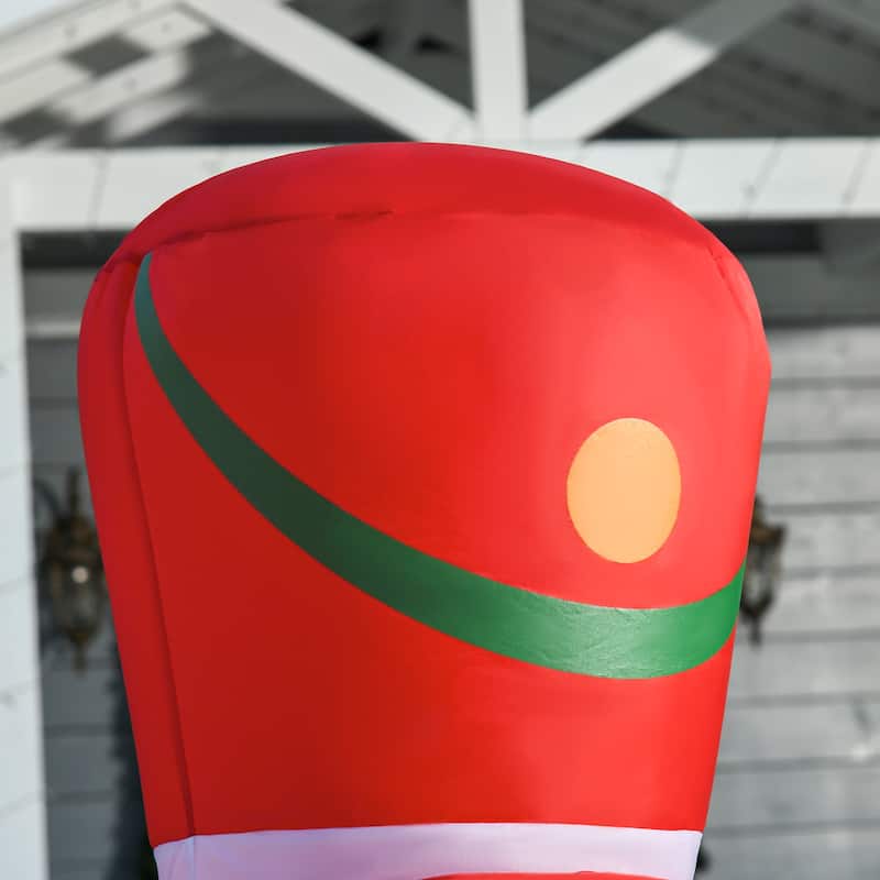HOMCOM 6f ft. Christmas Inflatable Nutcracker Soldier, Holiday Yard Decoration
