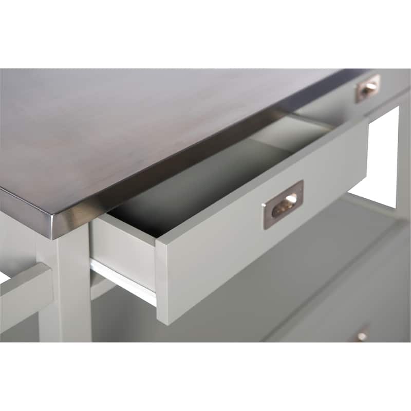 Julianna Stainless Steel Kitchen Cart