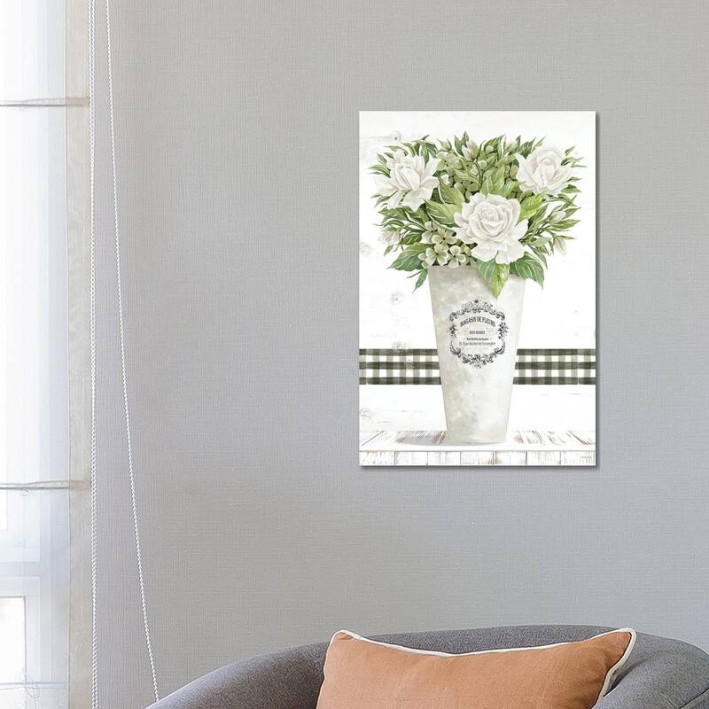 iCanvas "White Roses" by Cindy Jacobs Canvas Print - 26x18x1.5