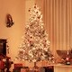 preview thumbnail 7 of 7, 7.5ft Flocked Christmas Tree with 500 Lights, Snowy Tips and Metal Stand