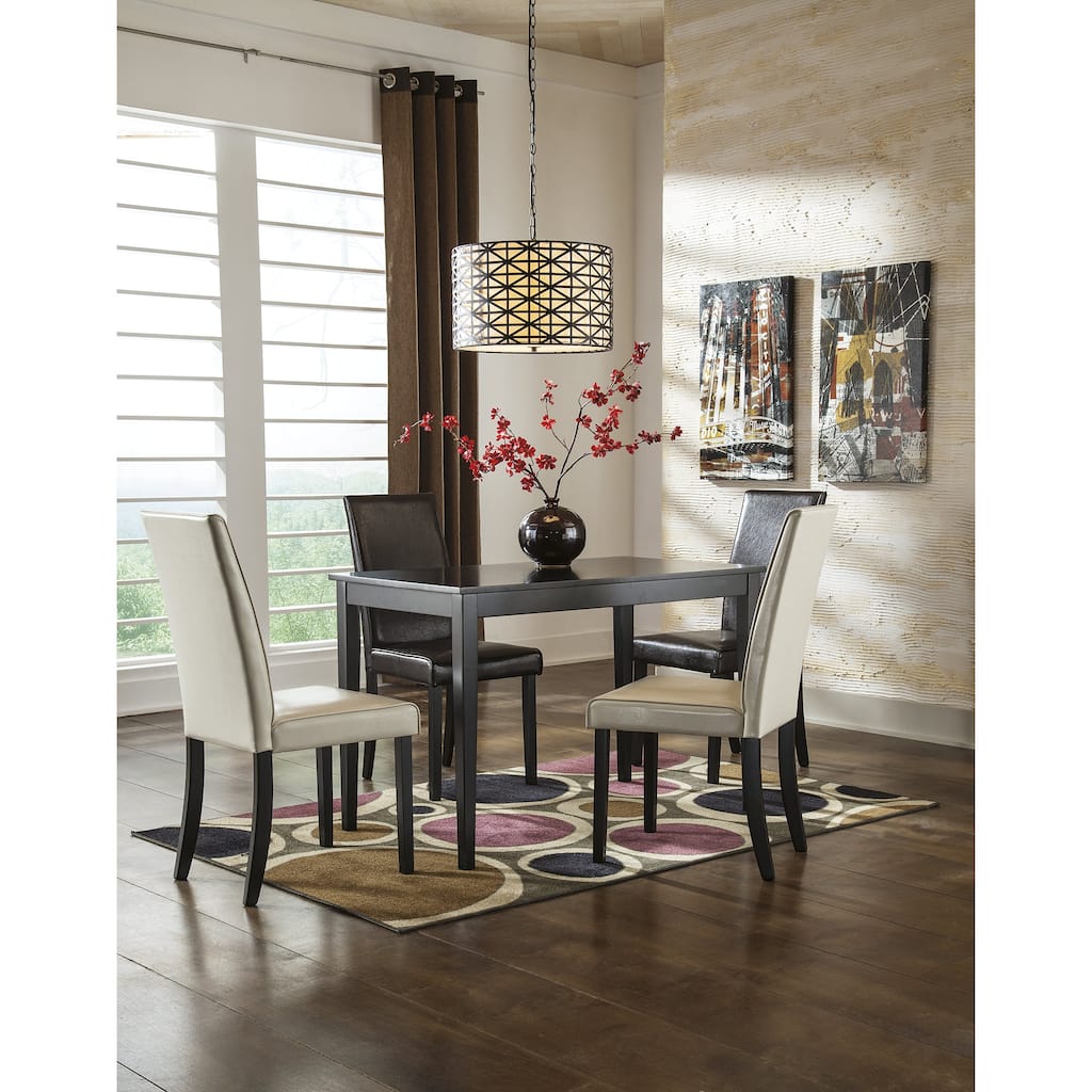 Signature Design by Ashley Kimonte Dark Brown / Ivory 5-Piece Dining Package