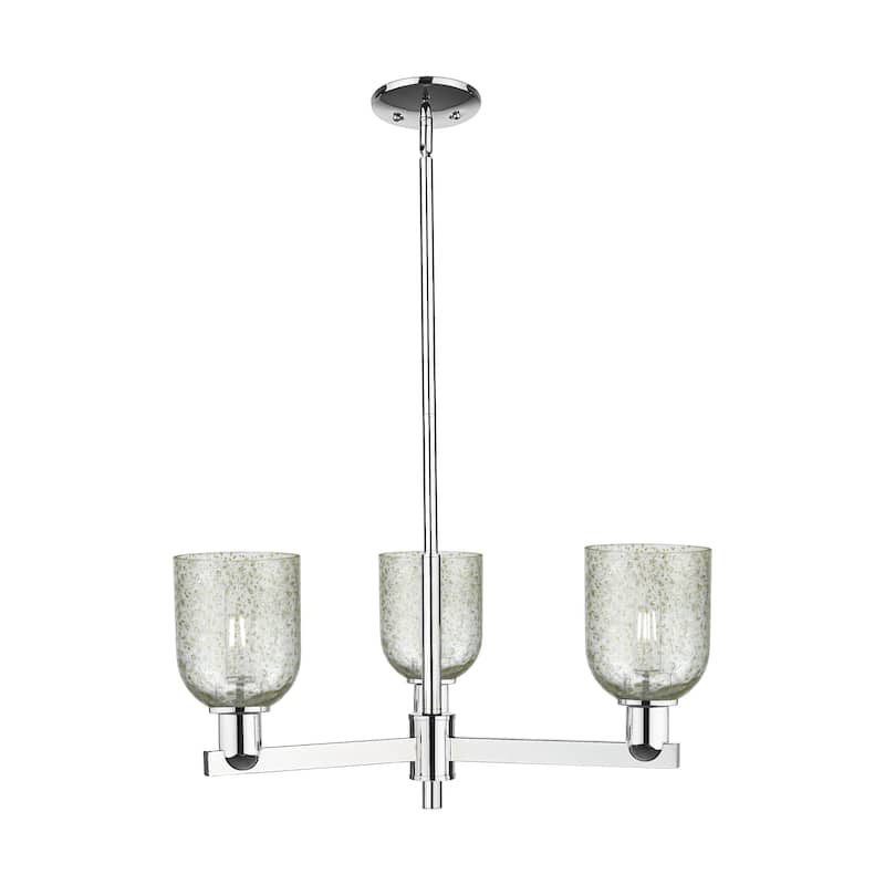 Innovations Lighting Endless Possibilities Arcadia - Caledonia - 3 Light 27" Stem Hung Chandelier with Mica Shade - Polished Chrome/Mica