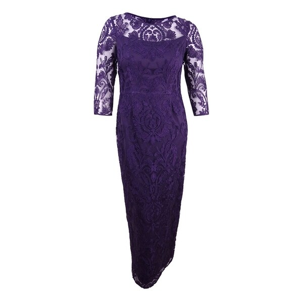 alex evening embroidered gown