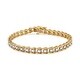 preview thumbnail 4 of 4, 14K Yellow Gold Plated .925 Sterling Silver 2.00 Cttw Miracle Set Diamond Wave Link Bracelet (L-M, I2-I3) - Size 7.25"