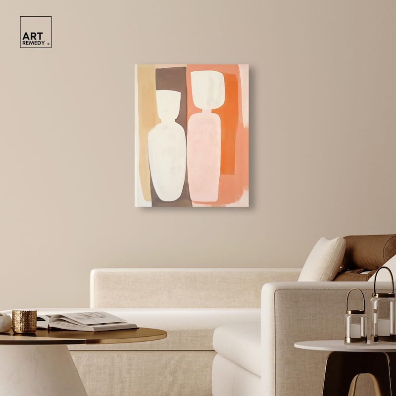 Pink Meets Clay I Canvas by Art Remedy, Gallery Wrapped