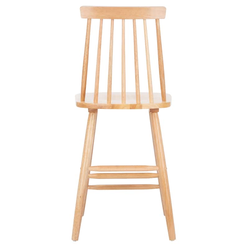 SAFAVIEH Zillah 24-inch Spindle Farmhouse Counter Stool (Set of 2) - 17.7" x 20.5" x 39.1" - 18"W x 21"D x 39"H