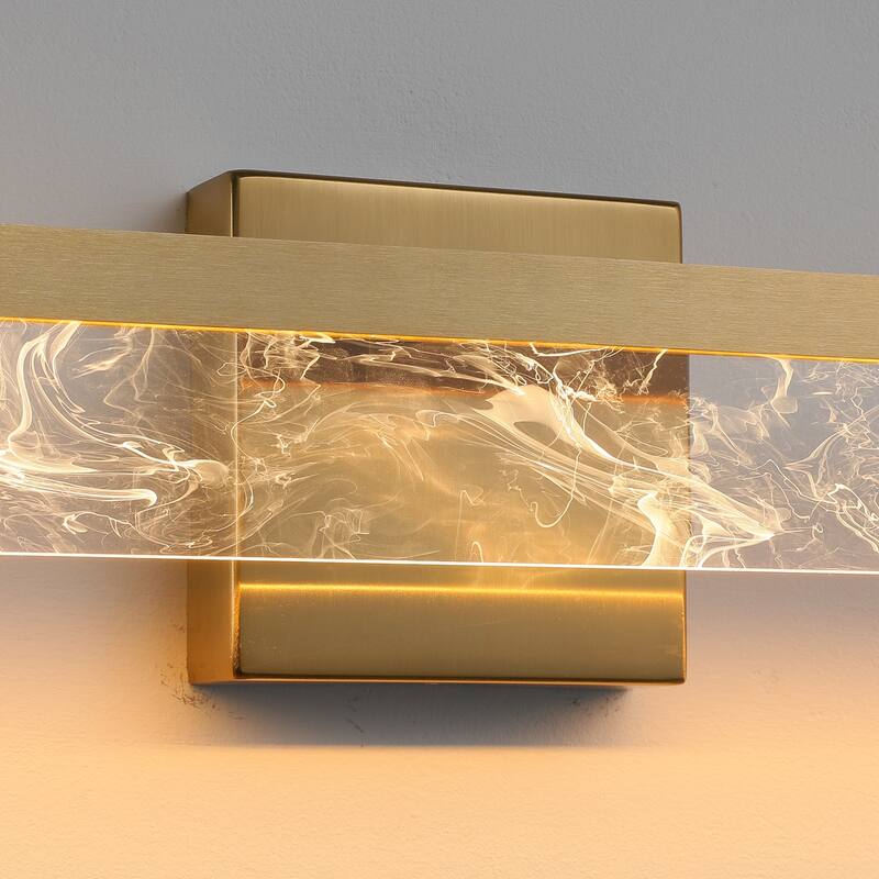 LED Bathroom Vanity Light 24/32/39 inch Dimmable Metal Wall Sconce - Black/Warm White Light