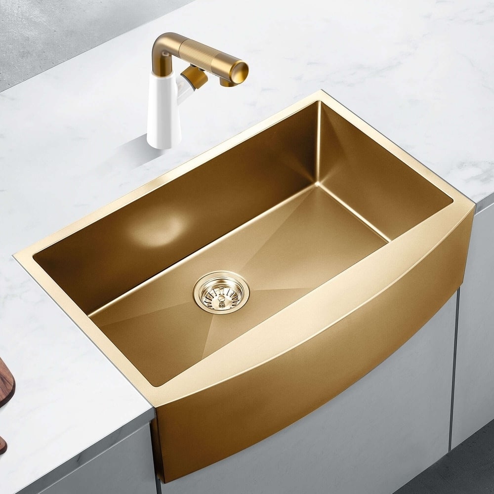 HIGOLD 33 inch Deep Bowl Kitchen Sink, Nano Stainless Steel