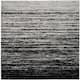 SAFAVIEH Adirondack Vera Modern Ombre Distressed Stripe Area Rug - 6' Square - Silver/Black