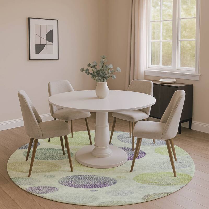 Premium Washable Super Soft Mayfield Rug - Aloe - 8' x 8'