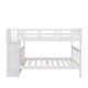 preview thumbnail 8 of 7, Full-Over-Full Bunk Bed with Storage&Guard Rail for Bedroom,Dorm, White