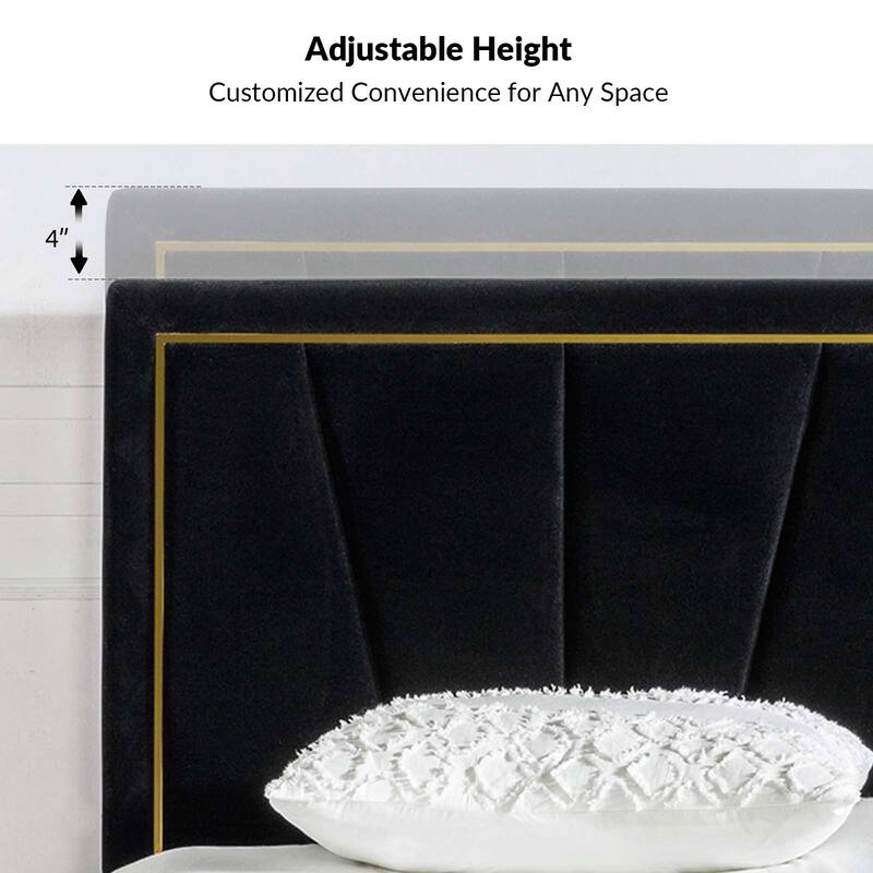 Eberhard Upholstered Tufted Contemporary Adjustable Wall-Mounted Headboard By HULALA HOME