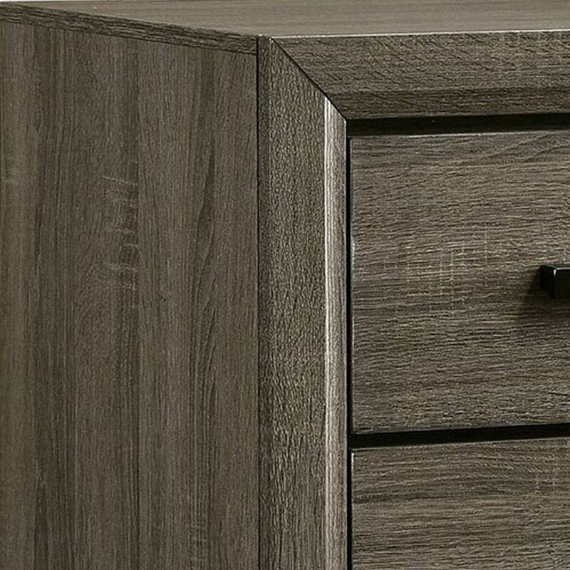 Brown 2 Drawer 16.38 in. W Nightstand with Sturdy Drawer Pulls