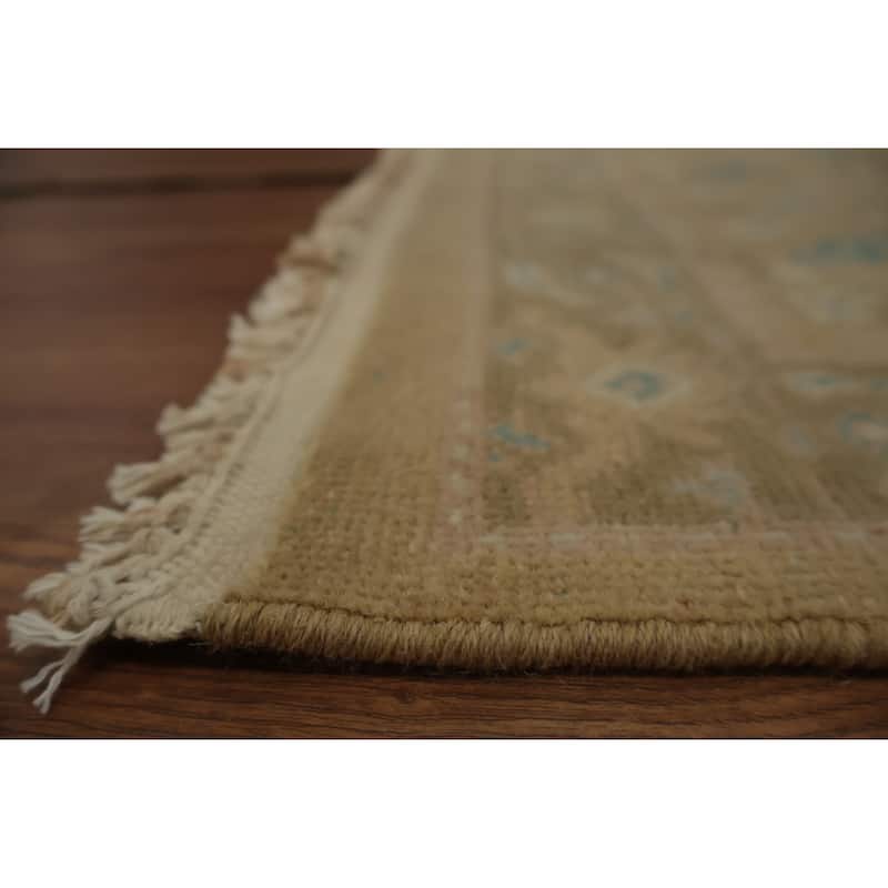 Hand Knotted Oriental 100% Wool Carpet Traditional All-Over Brown Ziegler Area Rug - 3' 11'' X 1' 11''