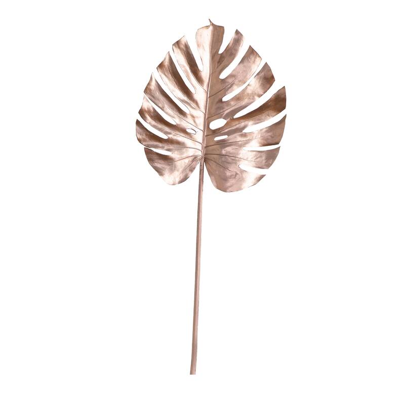 Monstera Leaf Artificial Stem Sprays - 41" - Rose Gold - Set of 3