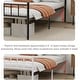 preview thumbnail 9 of 19, alazyhome Classic Metal Platform Bed Frame Steel Slat Support, Black