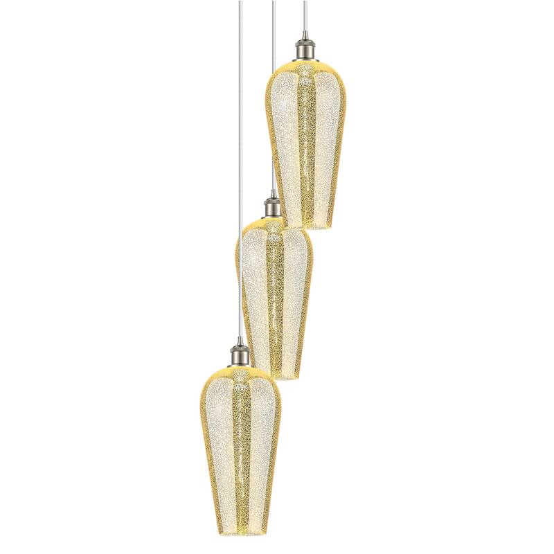 Innovations Lighting 113B-3P-58-15 Chelsea Pendant Chelsea 3 Light 15" - Brushed Satin Nickel / Mercury