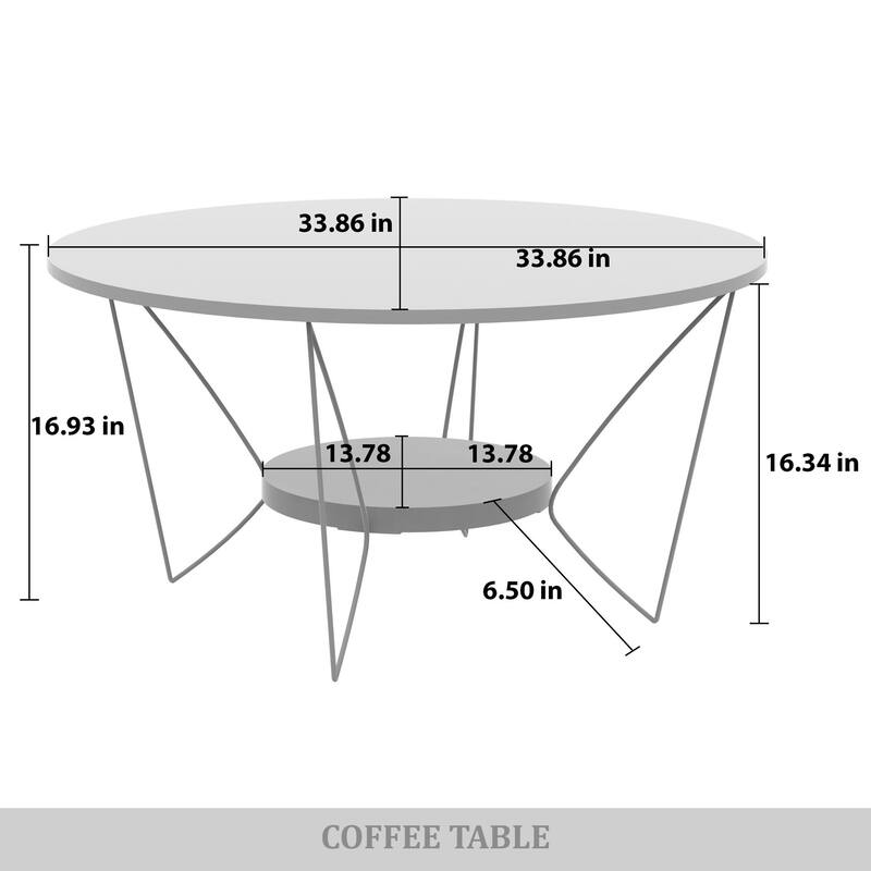 CraftPorch Classic 3- Pieces Coffee Table Set