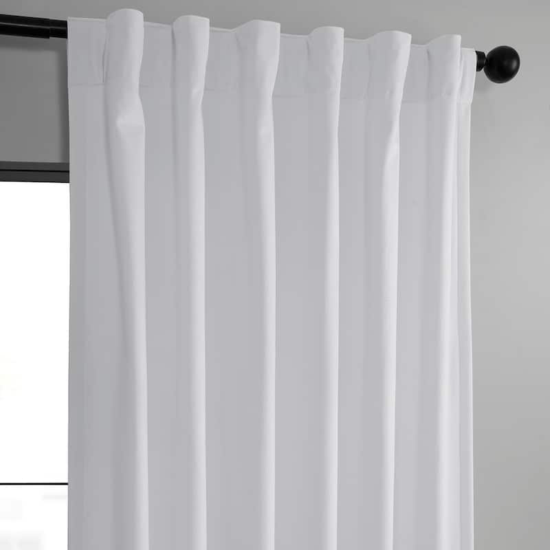 Exclusive Fabrics Basic Deluxe Velvet Room Darkening Curtain Pair - 2 Panels Window Curtains