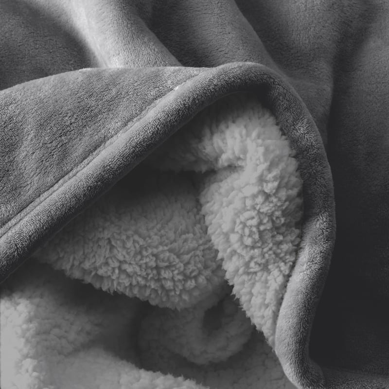 Bare Home Sherpa Fleece Blanket - Reversible Plush Bed Blanket