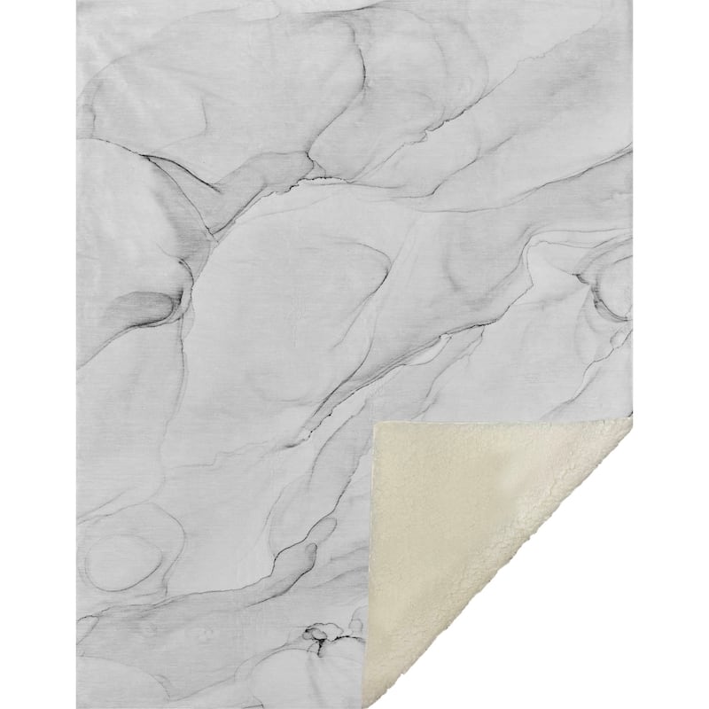Premium Machine Washable Modern Abstract Sherpa Throw Blanket