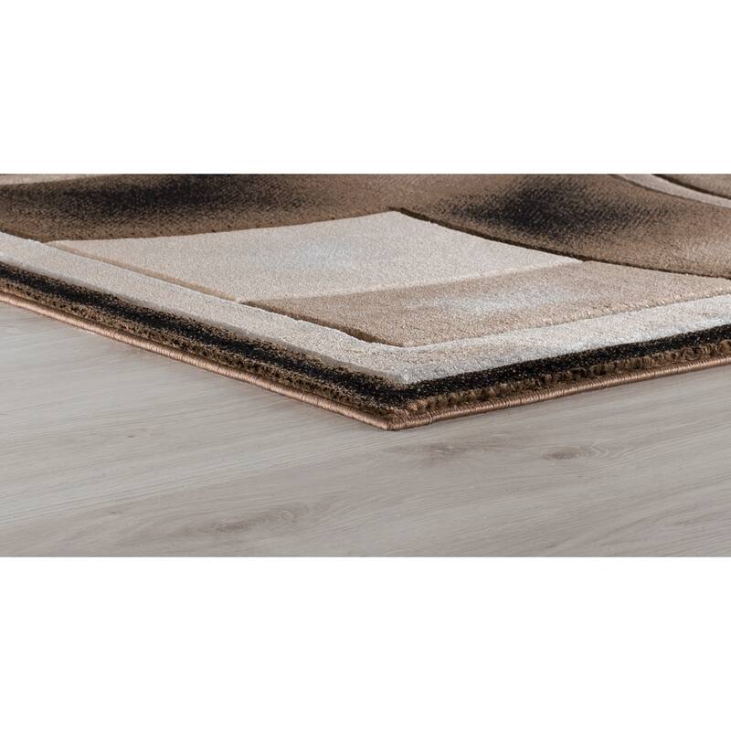 Glamour Dark Brown/Black Polypropylene Area Rug