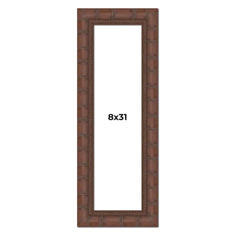 8x31 Frame Pewter Solid Wood Picture Frame Width 1.625 Inches | Interior Frame Depth 0.6875 Inches