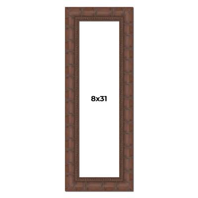 8x31 Frame Pewter Solid Wood Picture Frame Width 1.625 Inches | Interior Frame Depth 0.6875 Inches