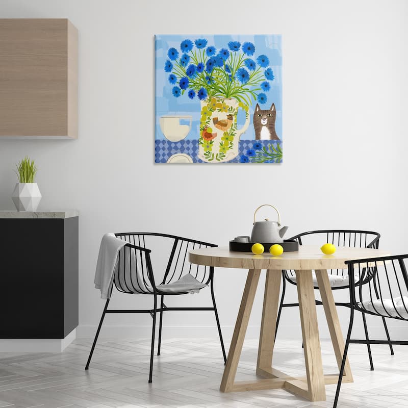Stupell Whimsical Jug of Cornflowers Canvas Wall Art Design By Kay Widdowson