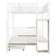 preview thumbnail 25 of 26, Multiple Features and Sturdy Design Twin Over Full Metal Bunk Bed with Drawer and Lateral Storage Ladder and Wardrobe,