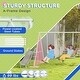 preview thumbnail 14 of 16, Outsunny 5-in-1 Kids Swing Set Backyard Playground Set, Metal Swing Set Kids Outdoor Playset Playground Equipment
