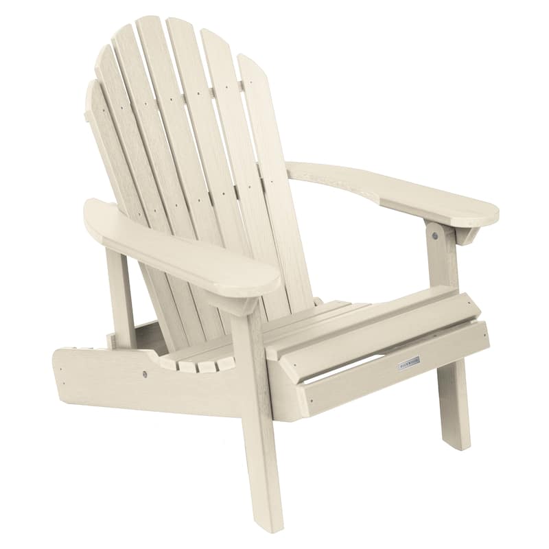 Eco-friendly Synthetic Wood Folding and Reclining Adirondack Chair - Whitewash
