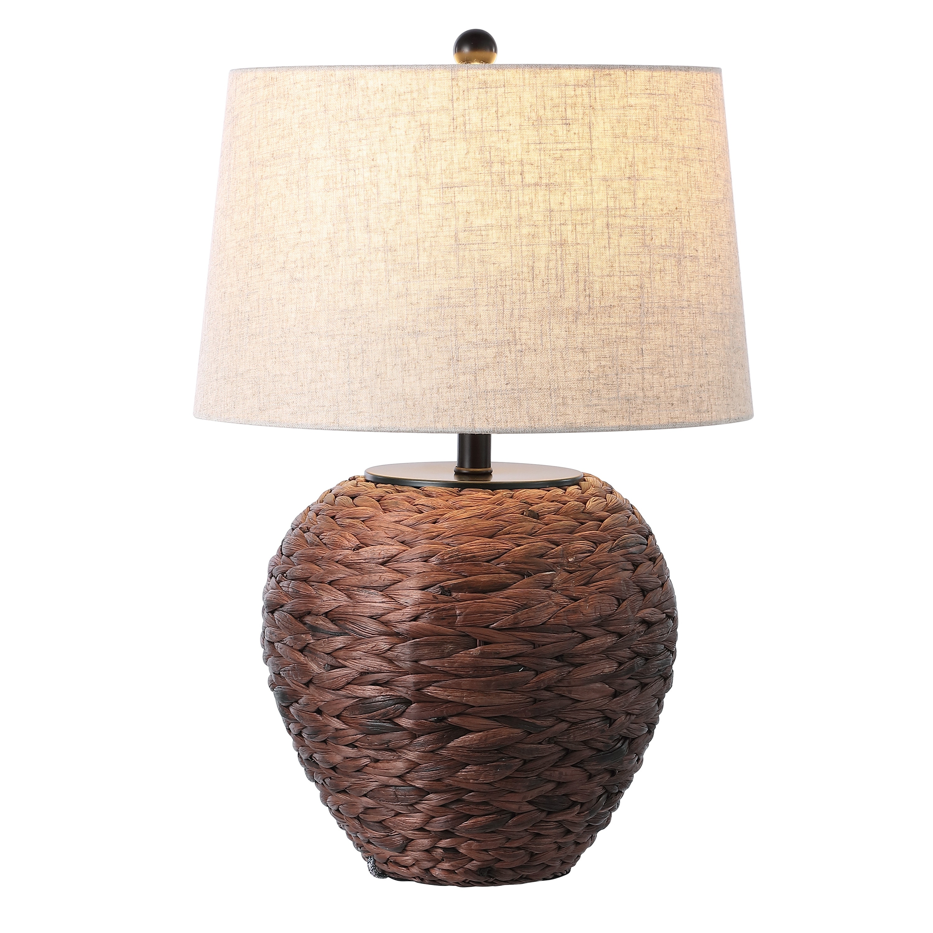 JONATHAN Y Elicia 24.5" Baa Leaf Basket LED Table Lamp
