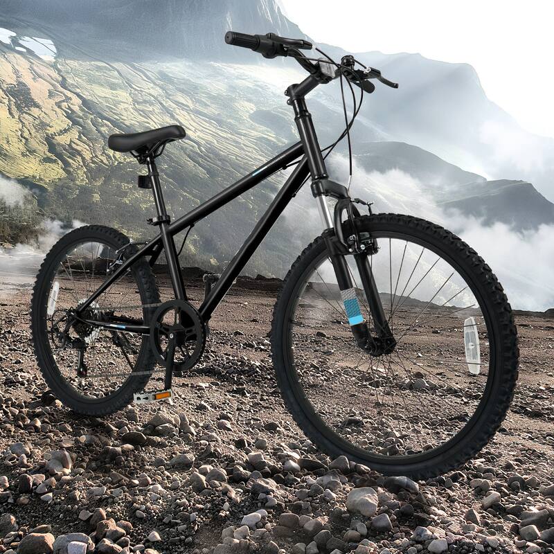 Metal Plastic Kids Mountain Bike with 6-Speed Shimano and Front Suspension