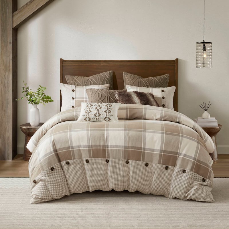 Madison Park Signature Cotton Jacquard Comforter Set - Neutral - King