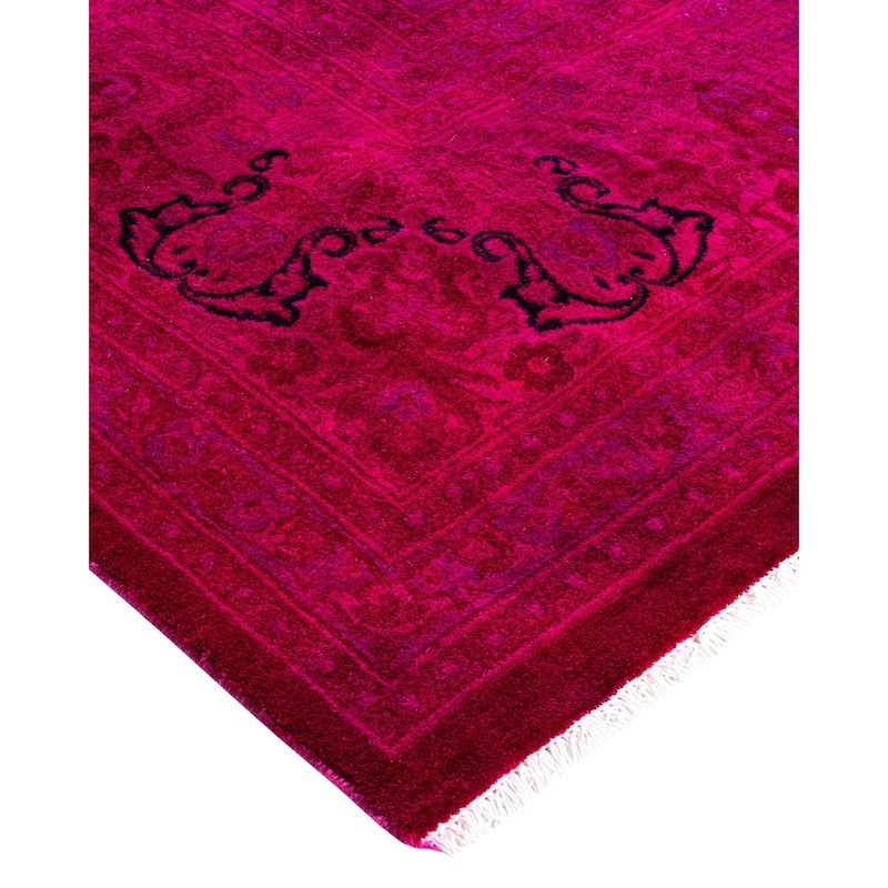 Overdyed, One-of-a-Kind Hand-Knotted Area Rug - Pink - 8' 2" x 10' 3"