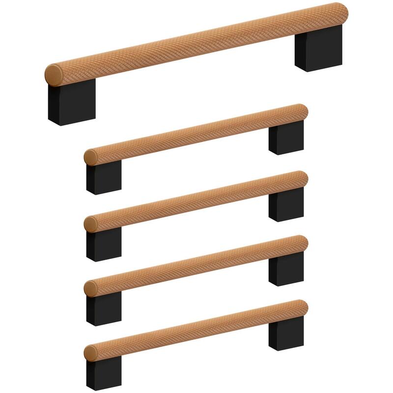 Design House 189464- Porter 3-3/4" Center to Center Handle Cabinet - Satin Gold / Matte Black