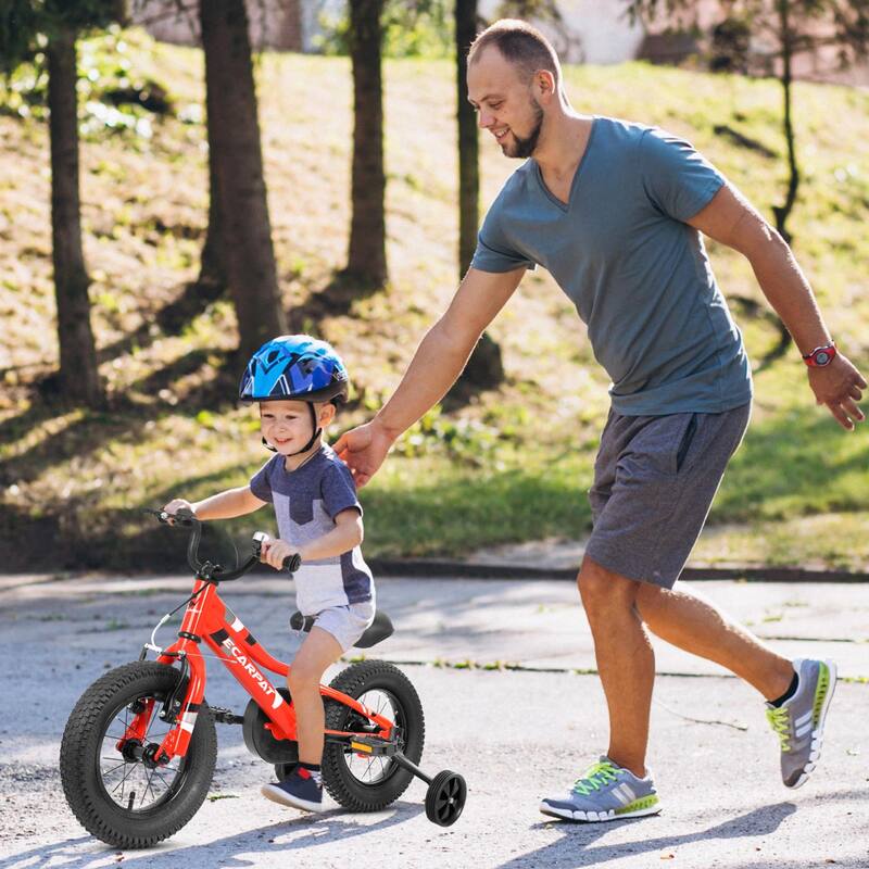 Kids' 18-Inch Bike - 1-Speed, For 3-5 Years, Removable Training Wheels, Baby Toys