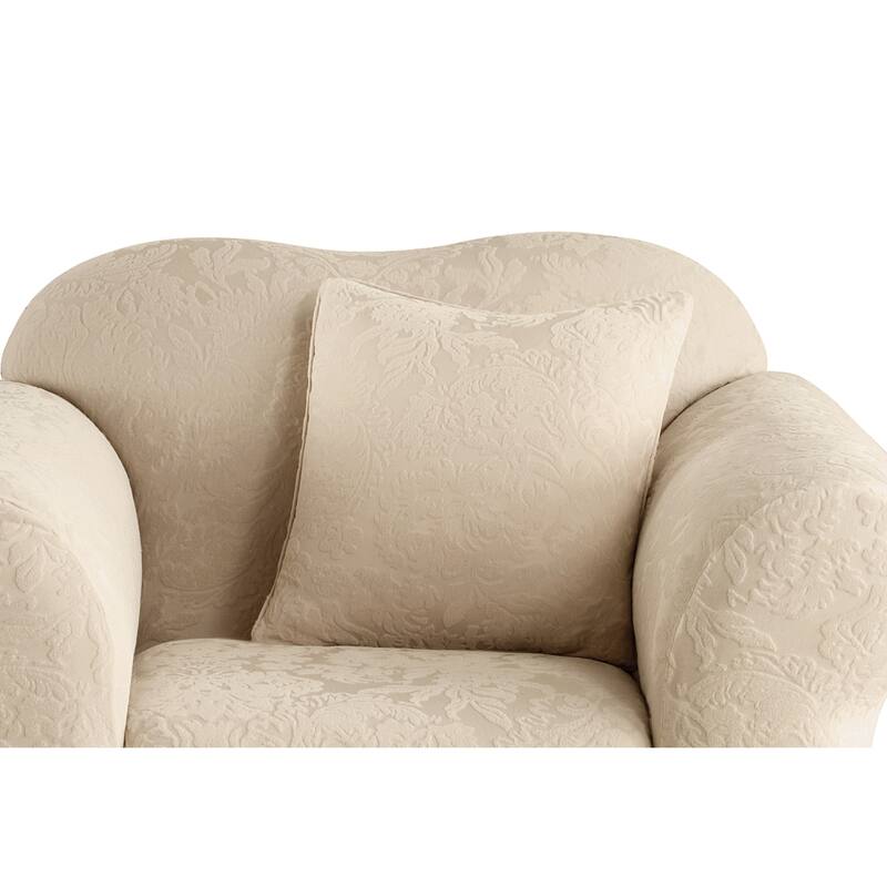 SureFit Stretch Jacquard Damask 2 Piece Chair Slipcover
