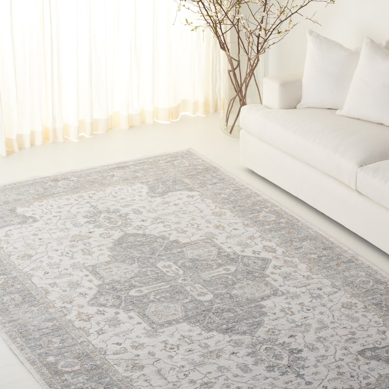 Lauren Ralph Lauren Bich Traditional Oriental Rug - 9' x 12' - Ivory/Blue