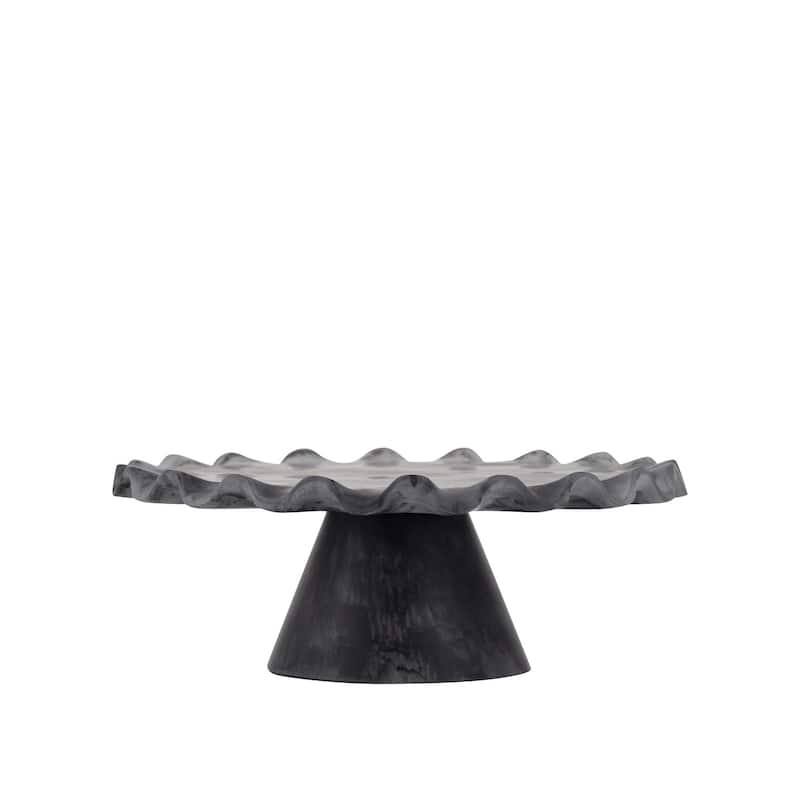Black Resin Cake Stand Medium