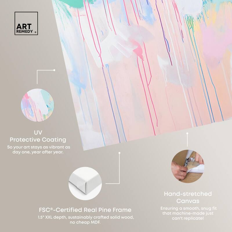 Joyful Drips Canvas Set of 2 by Art Remedy, Gallery Wrapped