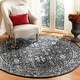 preview thumbnail 16 of 76, SAFAVIEH Evoke Adele Vintage Oriental Distressed Rug 3' x 3' Round - Charcoal/Ivory