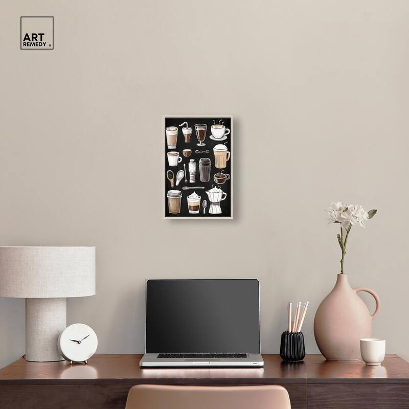 Coffee Chalkboard Canvas by Art Remedy