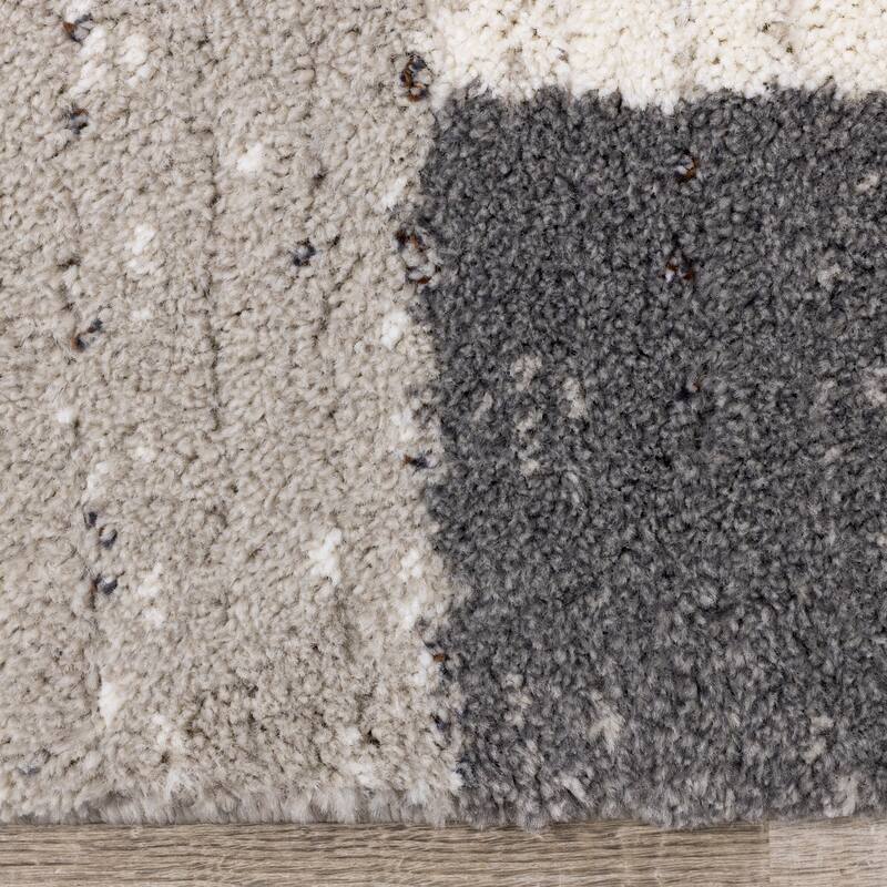 Ryan Collection - Cream/Grey Rectangles Rug