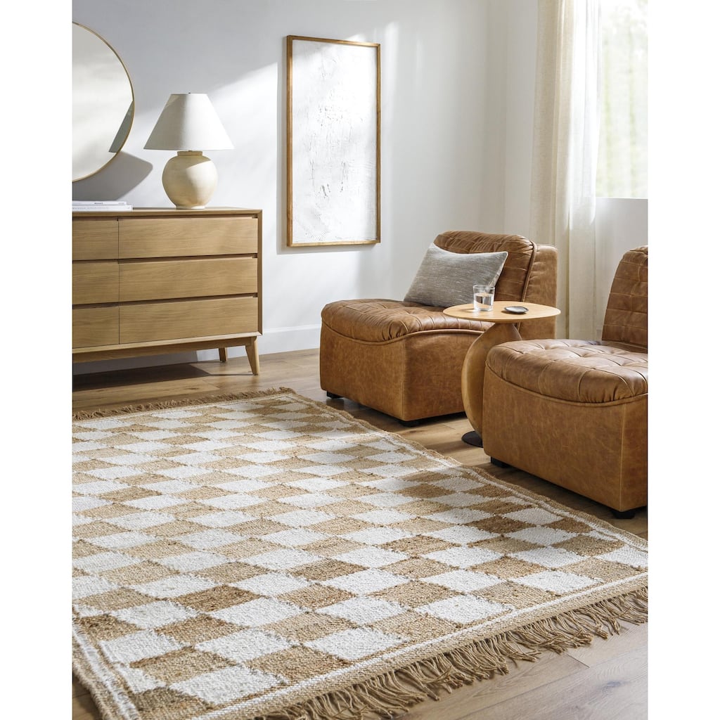 Becki Owens x Livabliss Kamey Farmhouse Fringe Area Rug