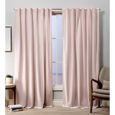 ATI Home Velvet Heavyweight Light Filtering Hidden Tab Top Curtain Panel Pair