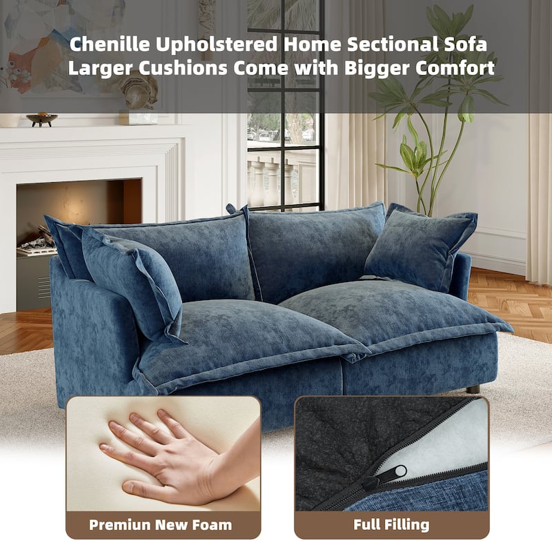 Cloud Chenille Upholstered Modular Sectional Sofa