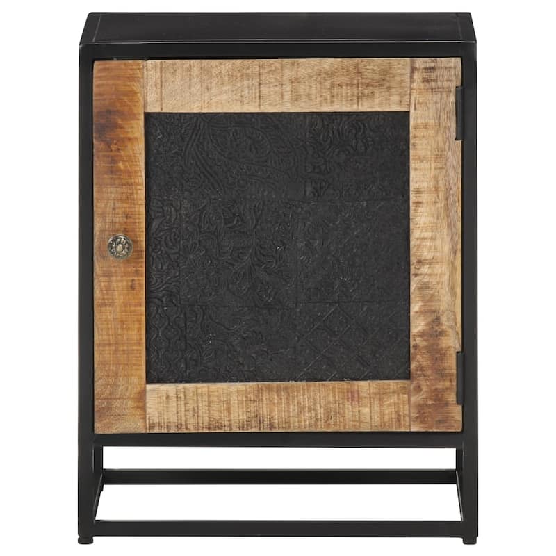 vidaXL Bedside Cabinet 15.7"x11.8"x19.7" Rough Mango Wood